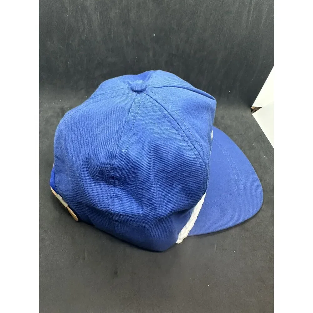VINTAGE Blue Scottsdale Corded Hat  Cap Strap Back Made in‎ USA OSFA